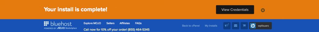 Bluehost_Your-Install-Is-Complete