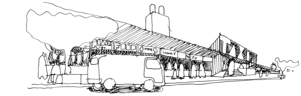 Sketch of Taxi Stand
