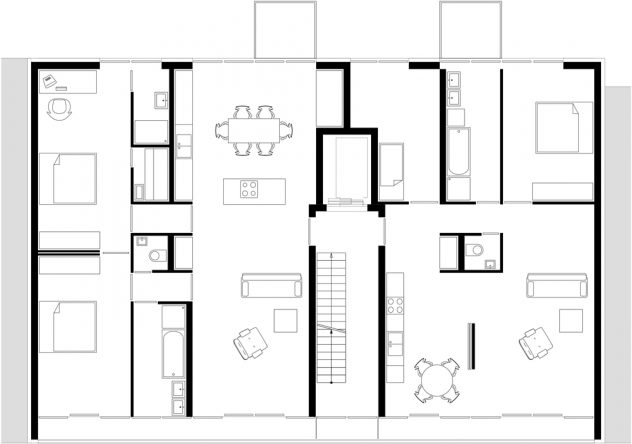 Floor plan third floor of AFR 25 by Zoomarchitekten