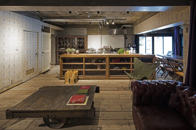 The kitchen and lounge are of Roam Tokyo