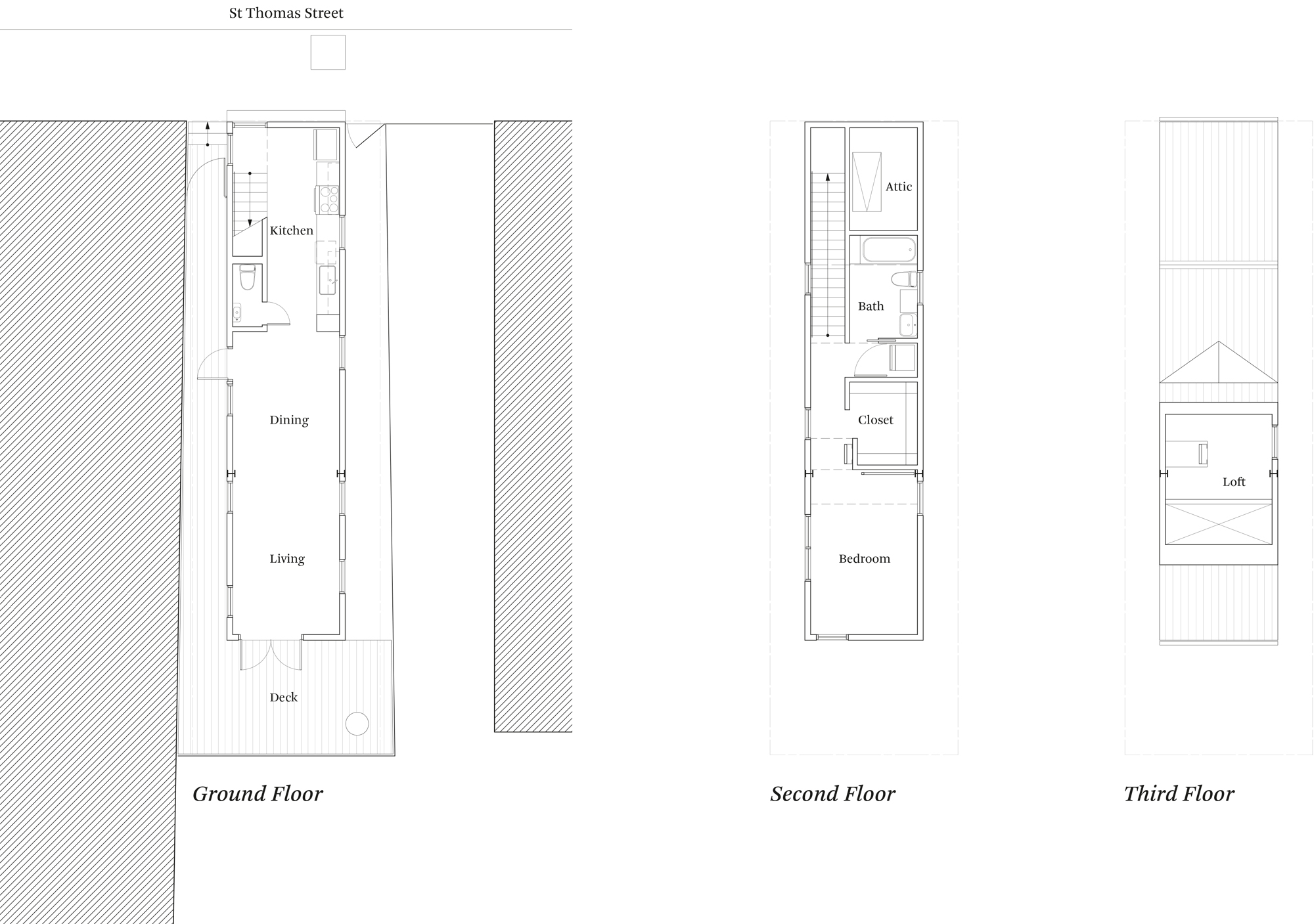 Floor plans of the first Starter Home* by OJT (Office of Jonathan Tate)