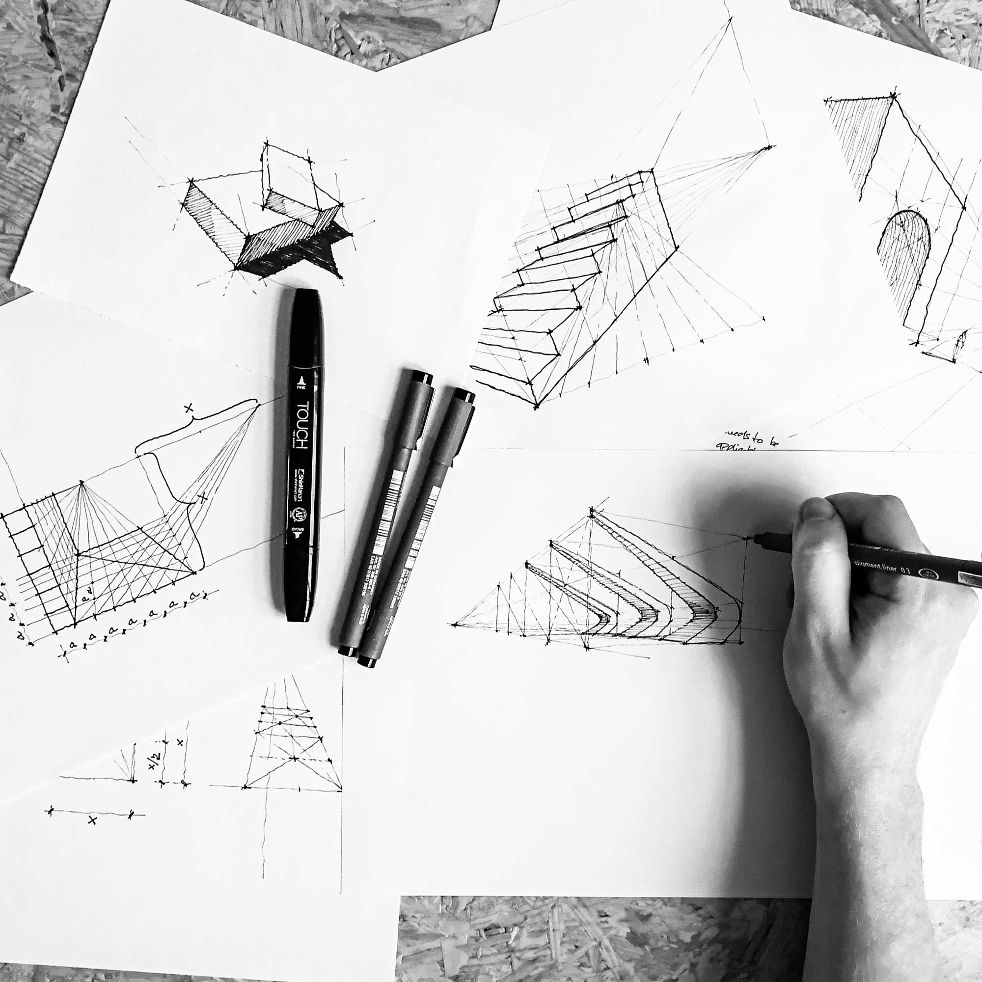 Premium Vector  Sketch of house architecture drawing free hand vector  illustration